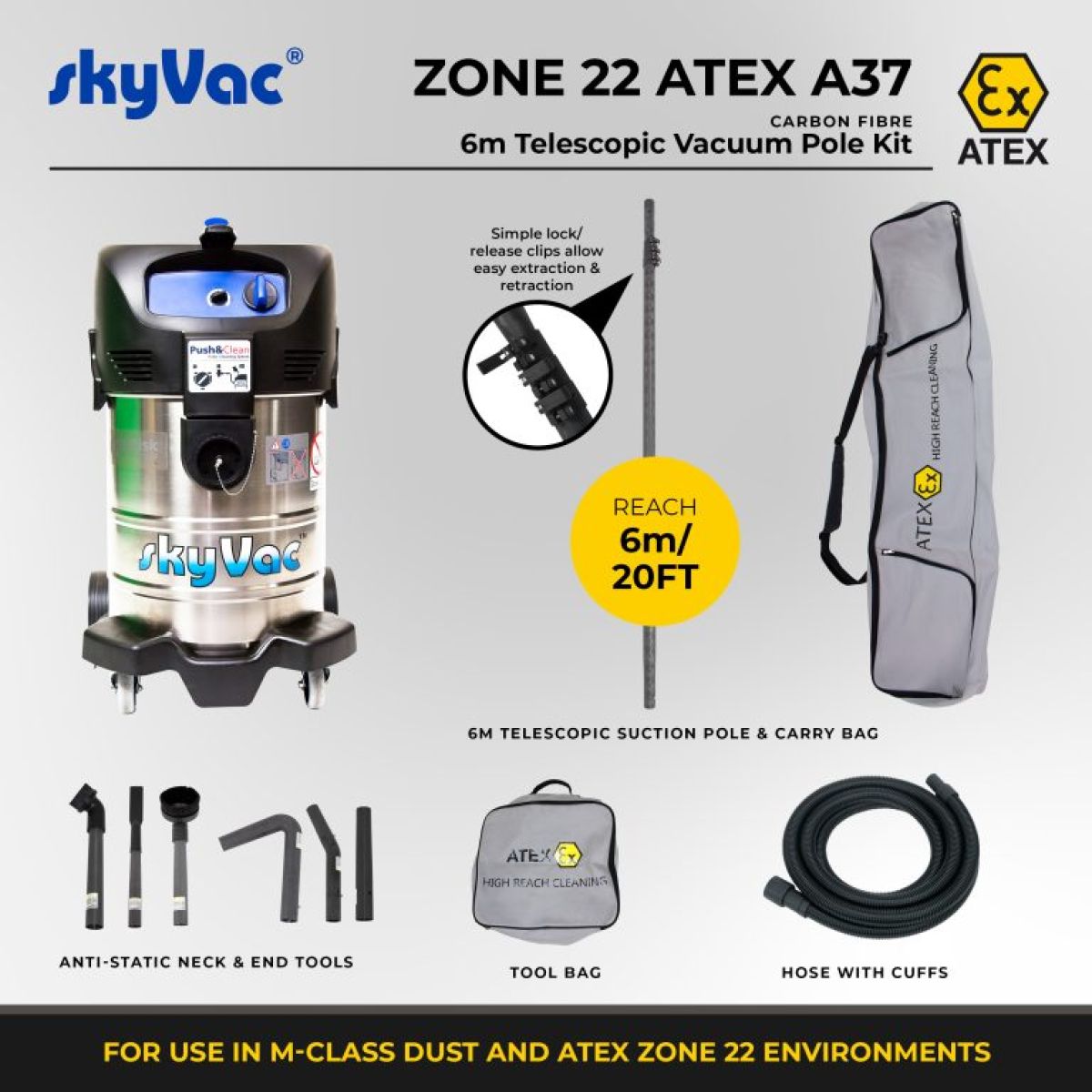 Item skyVac Atex A37 Kit 9m Saugstrecke mit Sicherung