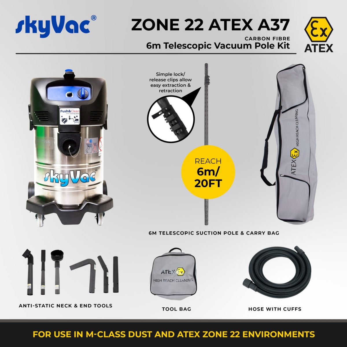 Skyvac® Atex A37 240 V 6 Abschnitte / mit Klemmen