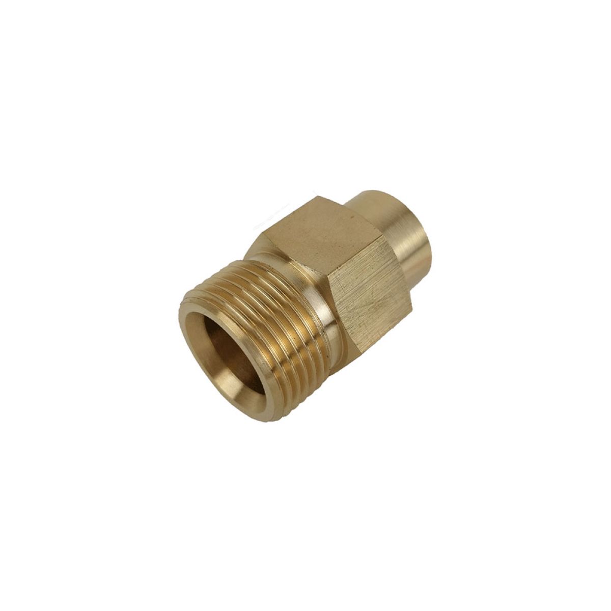 Hochdruck-Anschlussstück mit M22-Innengewinde und 3/8"-Außengewinde