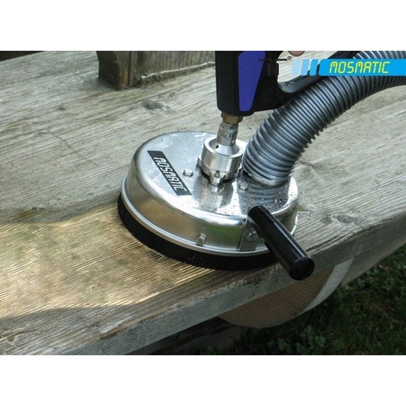 Mosmatic Oberflächenreiniger - 200mm mit Bürstenschürze und Sauganschluss 2x Düsen - 275 bar