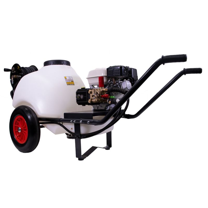 120L Schubkarren-Hochdruckreiniger mit Honda-Motor 12 L/min 150 bar mit 15 m Schlauchtrommel