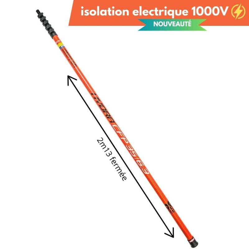 Item Hydra Carbon Teleskopstange 12m40 bis 18m60 / 2m13 geschlossen