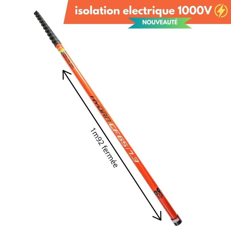 Item Hydra Carbon Teleskopstange 9,50m bis 12,40m / 1,92m geschlossen
