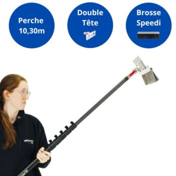 photo SkyScraper Doppelkopf-Kit Speedi Brush & 10,30 m Stange
