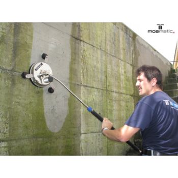 Mosmatic Oberflächenreiniger - 200mm mit Bürstenschürze und Sauganschluss 2x Düsen - 275 bar